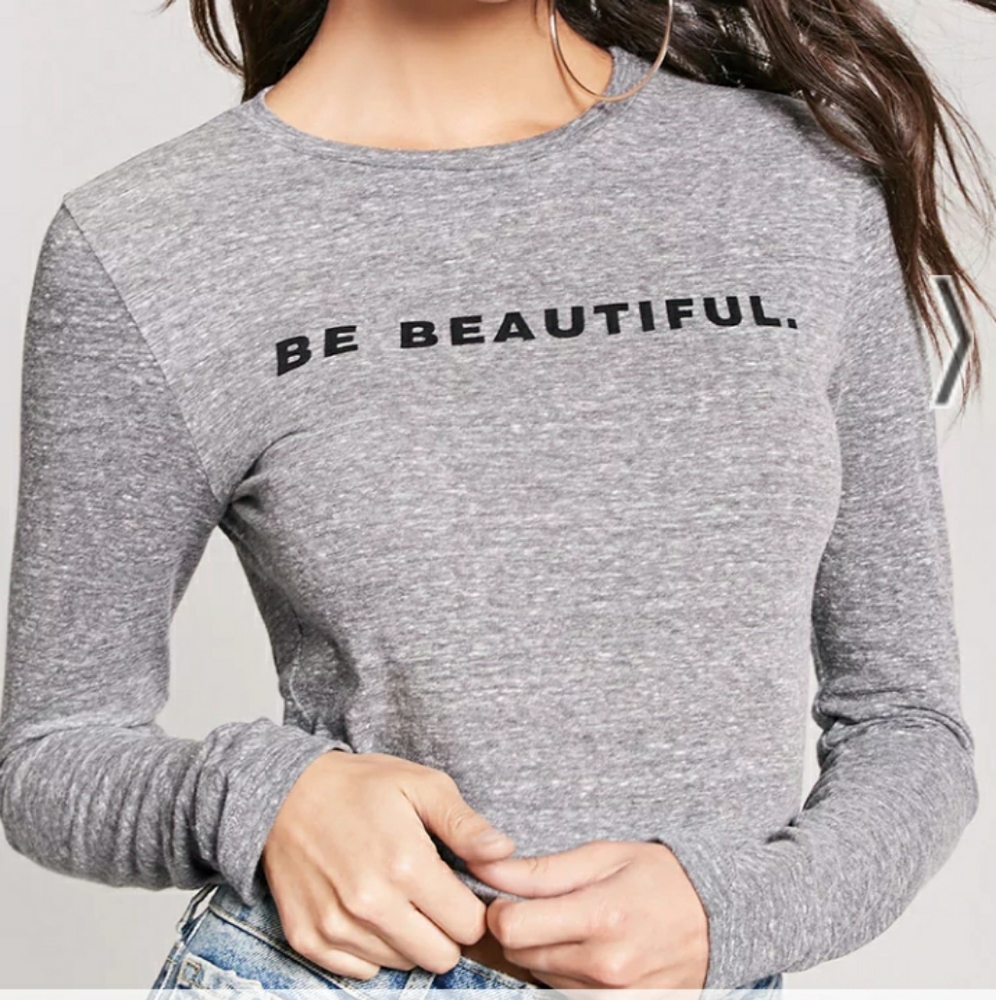 Forever 21 crop long sleeve tee (S)